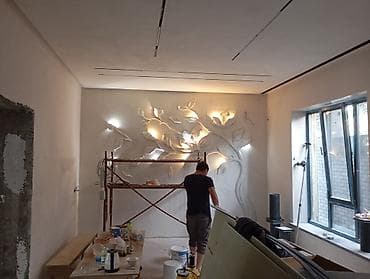 спальни: Объемная настенная лепнина и барельефы на заказ - Авторские 3D-панно — 5