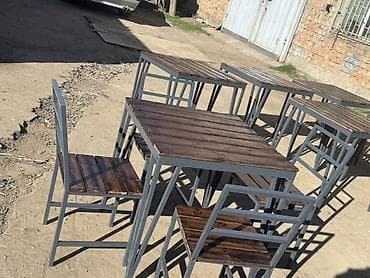 stol: Комплект садовой мебели, Стол, Металл — 3