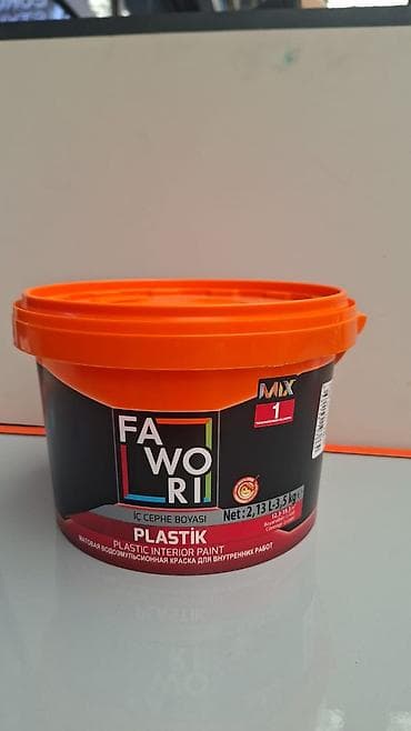 Водоэмульсионная краска, Fawori, Для внутренней работы, 3 кг, Матовая, Турция