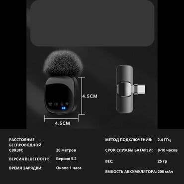 микрофон через блютуз: Роскошный, беспроводной, петличный микрофон. Шикарный вариант для — 4