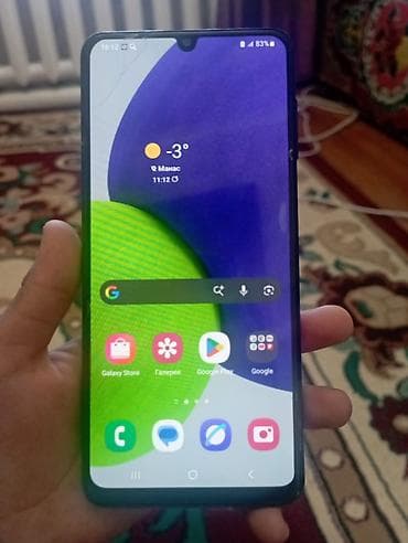 Samsung Galaxy A22, Б/у, 64 ГБ, цвет - Черный, 2 SIM