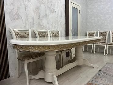 dinner table: Стол и стул для зала, цвет - Бежевый — 8