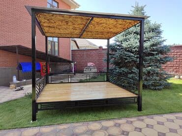 диван из палета: Тапчан 3 x 3 x 2 м, Металл — 2