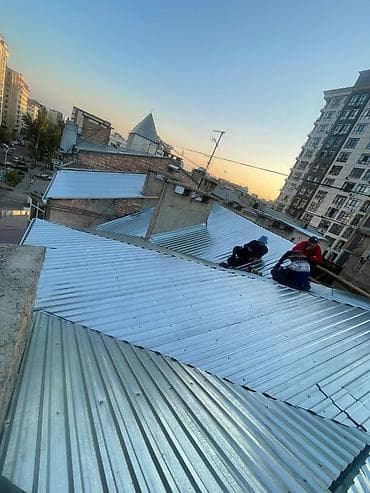 Үйдүн үстүндөгү чатыр: Кровельные работы из оцинкованного профнастила/жести крыша жабабыз — 5