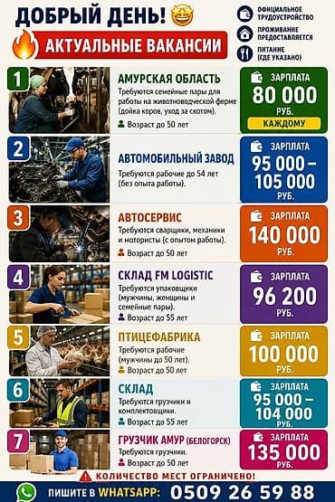 нужен мужчина: 🔥 *Актуальные вакансии:* 🎯 На *завод автомобилей Haval* требуются — 1