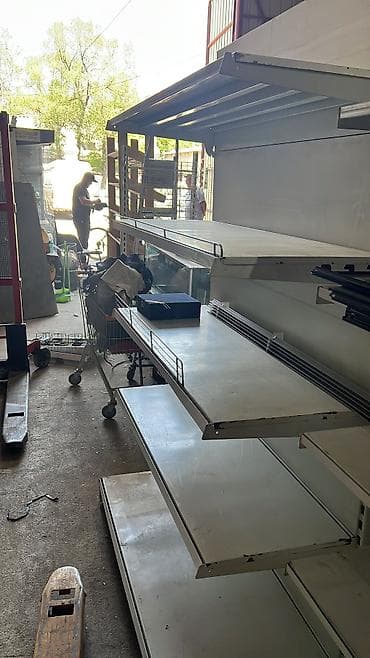 стелажы бу: Витрины, стеллажи, полки торговые металлические б/у, полка магазинная — 2