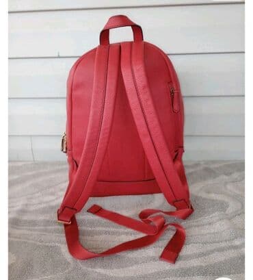 сумка miu miu: Оригинал Рюкзак Michael Kors насыщенного красного цвета, не — 3