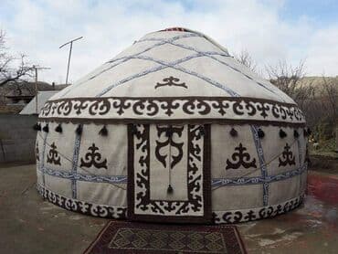 палатка туристическая: Боз үйлөрдү ижаралоо, Каркасы Жыгач, 100 баштан көп, Казан, Идиш-аяк, Полу менен — 30