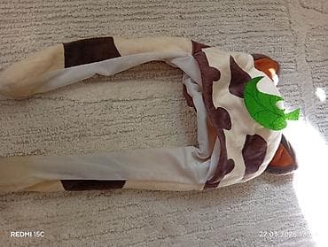 песец шапка: Детская шапка‑ушанка с длинными «лапами» в виде коровки - Тёплая — 1