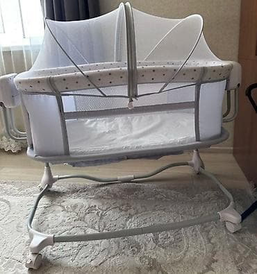 Детская мебель: Люлька, Колыбель, Металл, цвет - Серый — 3