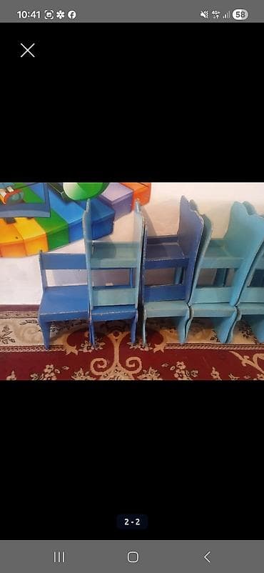 детский стол стул бу: 2 ярус 2500с,стол 500с,стул 150 — 4