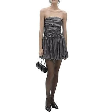 Джинсы: Вечернее платье, Коктейльное, Короткая модель, Без рукавов, Корсет, L — 2