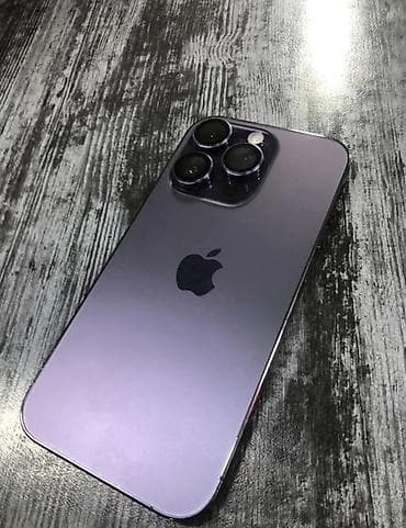 mac 2015: IPhone 14 Pro, Б/у, 256 ГБ, Deep Purple, Защитное стекло, Чехол, 80 % — 1