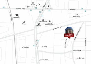 pro group: 2 комнаты, 83 м², Кок-Жар мкр Элитка, 8 этаж, ПСО (под самоотделку) — 2