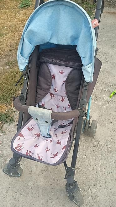 Детские электрокары: Коляска, цвет - Голубой — 2