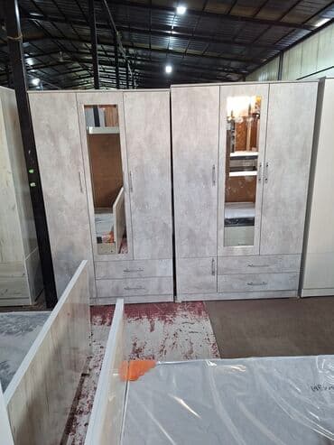 шкаф купе для прихожей с зеркалом: Кийим салуучу шкаф, Жаңы, Түз, ЛДСП — 6