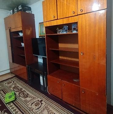 шкаф бу токмок: Зал үчүн гарнитур, Колдонулган, Шкаф, ДСП, Акылуу жеткирүү, түсү - Күрөң — 2