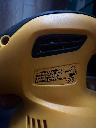 Үй жана бакча: Аккумуляторная ротационно‑эксцентриковая полировальная машина ROLF 21V — 5