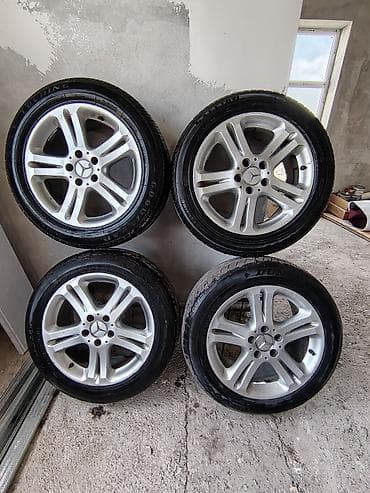 Колеса в сборе 235 / 55 / R 17, Лето, Б/у, Комплект, Легковые, Литые, отверстий - 5