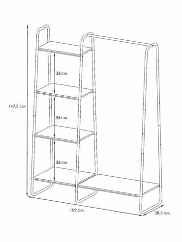 оборудование для нижнего белья: Кронштейн Для одежды, Материал: Металл, Лофт, Новый — 6