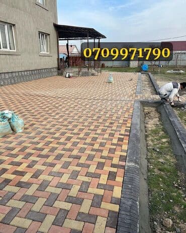 брусчатка бишкек дом брусчатки'' тротуарная плитка бордюры бишкек: Дорожный бордюр, Прессованный, Бетонный, Новый — 16