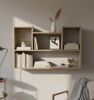 хлебный стеллаж: Книжная полка, ЛДСП, Подвесная — 1