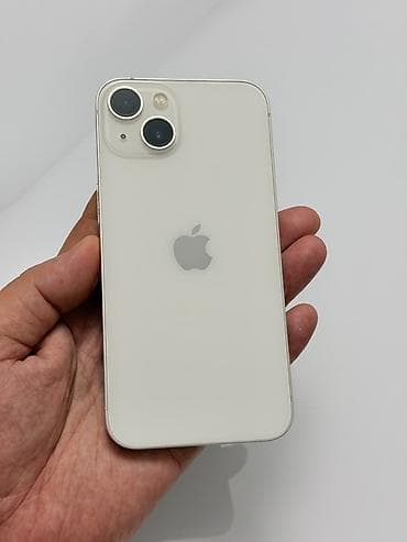 iphone 6a: IPhone 13, Б/у, 128 ГБ, Белый, Защитное стекло, Чехол, 88 % — 1