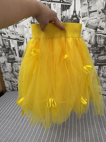 юбка и футболка: Юбка, Модель юбки: Пышная, Миди, Фатин, По талии — 1