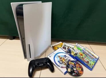 Акылдуу сааттар: PS5 фат модель комплект полный, все необходимые провода и геймпад — 1