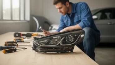 варочная панель комбинированная: Комплект передних фар Hyundai 2018 г., Новый, Оригинал — 3