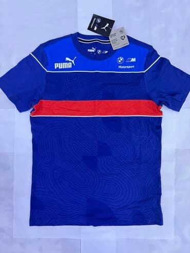 Футболки: Мужская футболка, S, Puma, Новый, цвет - Синий, Самовывоз — 1