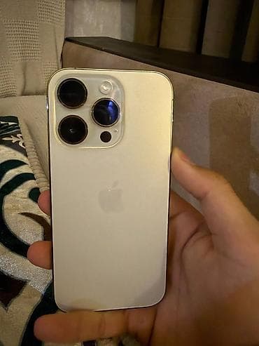 xs iphon: IPhone 14 Pro, Б/у, 128 ГБ, Золотой, Защитное стекло, Коробка, Чехол, 76 % — 3