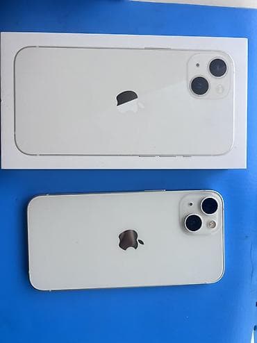 IPhone 13, Б/у, 128 ГБ, Белый, Чехол, 85 %