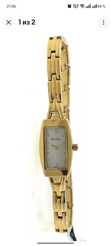 шикарный золотые комплекты с бриллиантами: 97L001 Женские американские часы Булова 13 Фирма с большой историей — 2