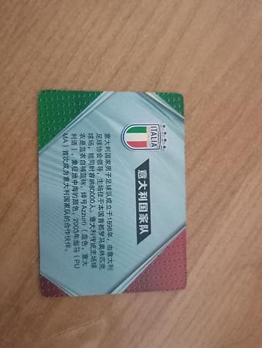 Коллекционная карточка «Italy national football team» (Италия) -