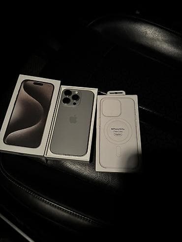 карызга машина алам: IPhone 15 Pro, Колдонулган, 256 ГБ, Natural Titanium, Куту, 88 % — 1