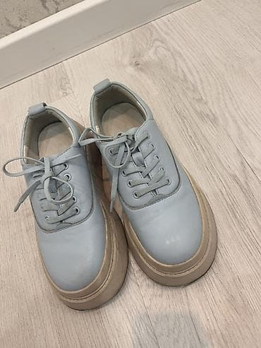 скрытая платформа: Женские кеды/дерби на высокой платформе. - Цвет: нежно-голубой верх — 2