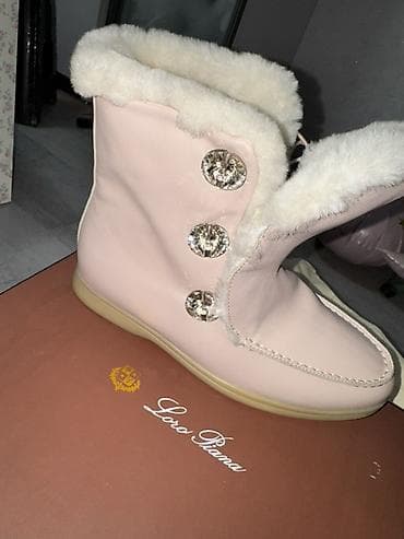 мужской ботинки: Зимние эксклюзивные женские сапоги Loro Piana Winter Walk Абсолютно — 4