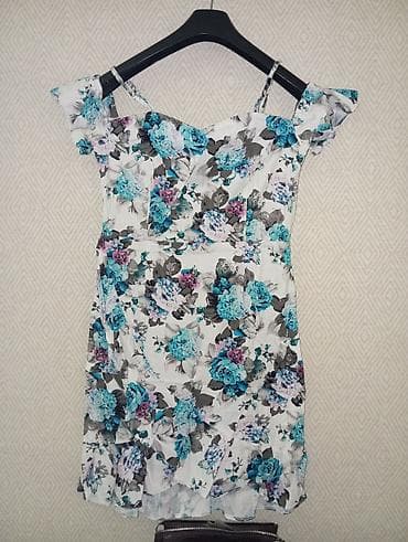 Повседневное платье, Лето, Короткая модель, M, L
