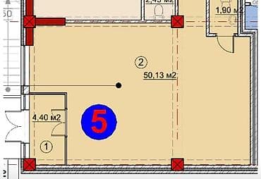 Кыймылсыз мүлк: Кеңселерди сатуу 50 м², Ремонтсуз, Эмерексиз, Көп кабаттуу имарат, 1 кабат — 2