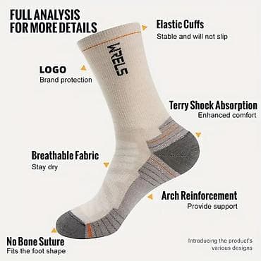 Брюки: Трекинговые носки из натуральной мериносовой шерсти WRELS — набор 3 — 10