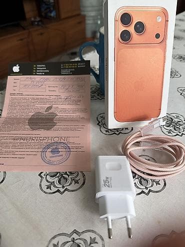 купить телефон iphone xs: IPhone 17 Pro, 256 ГБ, Оранжевый, Зарядное устройство, Защитное стекло, Чехол, 100 % — 4