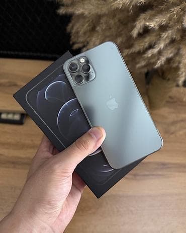 IPhone 12 Pro, Б/у, 128 ГБ, Pacific Blue, Коробка, 77 %