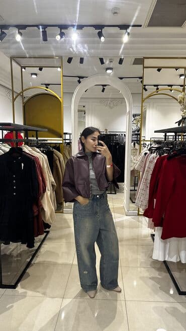 джинсы обмен: Широкие джинсы свободного кроя - Посадка: средняя - Силуэт — 2