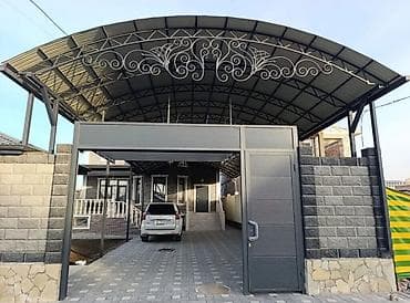 дуги на крышу: Навес, Арочный, Металл, Поликарбонат, Установка — 6