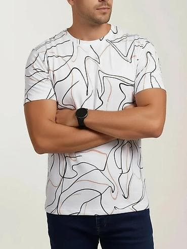 этно рубашка мужская: Мужская футболка с абстрактным принтом - Материал: 100% хлопок — 2