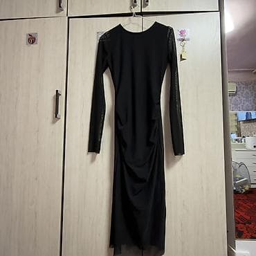 коктейли: Вечернее платье, Коктейльное, Трикотаж, С рукавами, L — 3