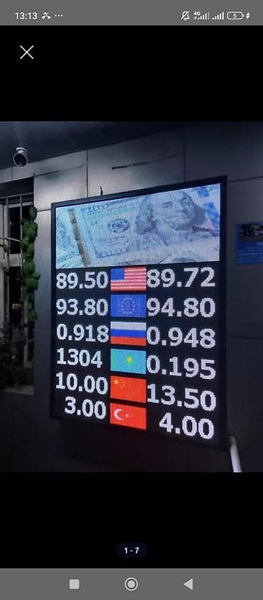 Рекламное оборудование: Светодиодное табло «Обмен валют» для обменных пунктов - Тип — 3