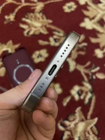 iphone про: IPhone 15 Pro, Б/у, 256 ГБ, Natural Titanium, Чехол, Кабель, Коробка, 87 % — 8