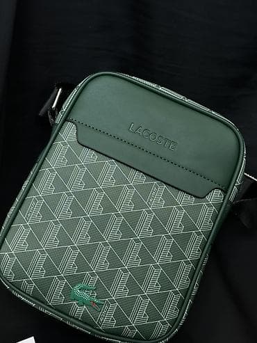 барсетка лакост: Сумка через плечо Lacoste, компактный формат. - Цвет: тёмно‑зелёный - — 1